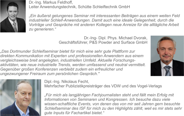 Tagungsprogramm des 7. Dortmunder Schleifseminar „METAV-Spezial 2018“ online