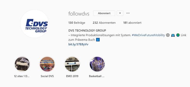 PRÄWEMA Auszubildende übernehmen Instagram Kanal der DVS TECHNOLOGY GROUP