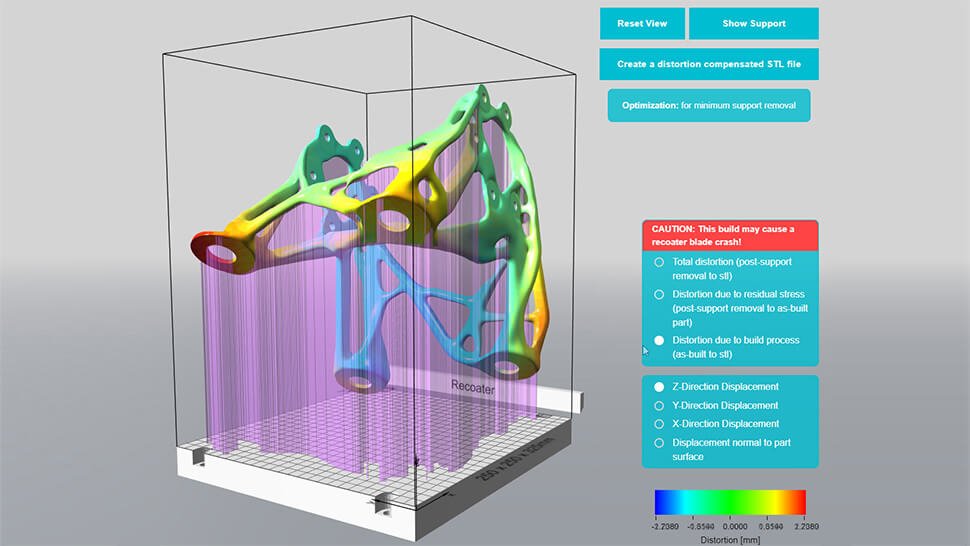 Mit der Software von Atlas 3D lassen sich Stützstrukturen für die additive Fertigung besser einsetzen.