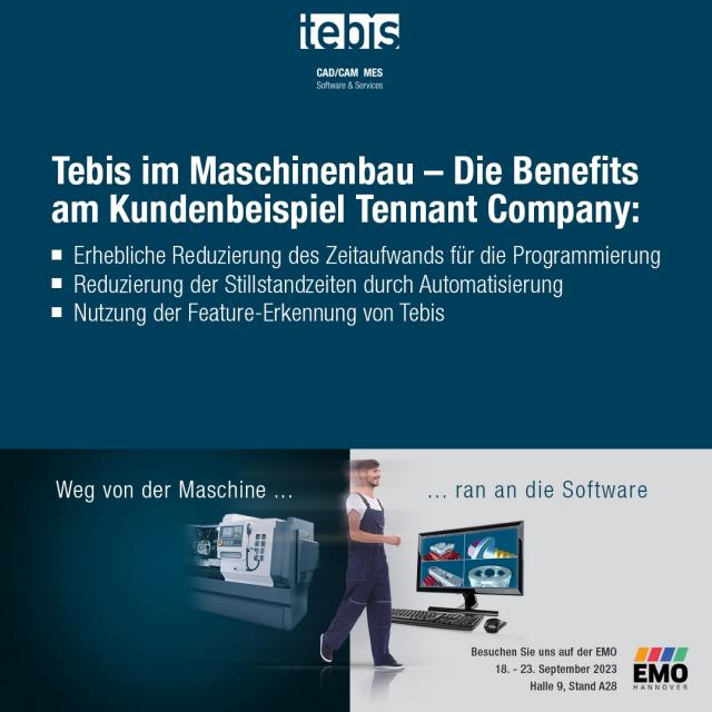 Tebis im Maschinenbau - Die benefits am Kundenbeispiel Tennant Company