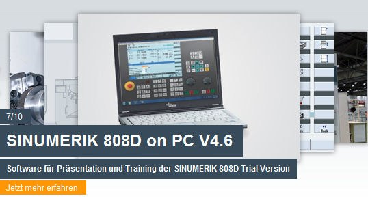 Neue Version SINUMERIK 808D on PC V4.6 mit deutschem Sprachpaket